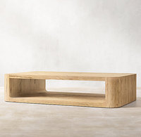 Table design moderne Meubles de salon Tables basses simples en chêne blanc forgé à la main