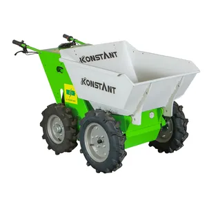 Dumper Barrow listrik Mini kebun murah, roda Dumper kekuatan empat roda barrow taman beton Buggy 300kg 1000w baterai pow