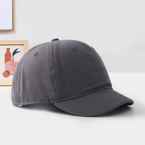 Korean Style Short Brim Baseball Cap Twill Fabric Unisex Sunscreen Breathable Solid Color Yellow Pink Black Gray Khaki - Product Image 2