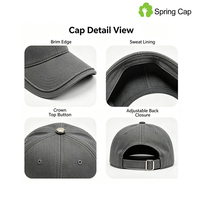 Gorra de Béisbol Impermeable de 5 Paneles en Blanco y Gris para Hombre y Mujer, Gorra de Golf con Corte Láser, Gorras con Logotipo Bordado en 3D
