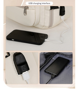 Sac à dos de voyage grande capacité avec logo personnalisé, chargement USB, sac à dos de randonnée, sac à dos d'extérieur imperméable pour ordinateur portable - Product Image 5