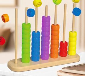 Jouet d'abacus coloré pour enfants, jouet éducatif d'apprentissage des mathématiques avec 60 perles - Product Image 5