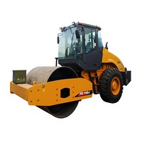 Rouleau compresseur vibrant à tambour unique XS142J, 14 tonnes, entraînement mécanique, compacteur de sol 14000 kg, rouleau compresseur XS142J pour travaux de terrassement et fondations