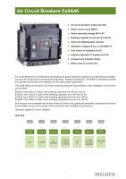 Noark CE Série 2000A-4000A Disjoncteurs pneumatiques 3P & 4P Modèles avec accessoires complets