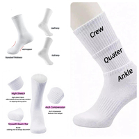 Chaussettes de sport pour hommes avec logo personnalisé, chaussettes de football et de basketball, chaussettes de course à compression pour enfants et femmes