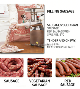 เครื่องบดเนื้ออัตโนมัติ สแตนเลส สำหรับร้านอาหารและฟาร์ม ใช้ไฟฟ้าเฟสเดียว กำลังการผลิต 120 กก./ชม. รับประกัน 1 ปี สำหรับทำไส้กรอก - Product Image 5