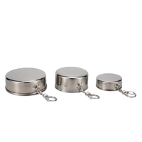 Mug de camping en acier inoxydable 304, tasse pliable, portable, pour les voyages en plein air, démontable, pliable, avec porte-clés