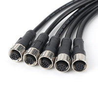 Cable impermeable M12, código A, para conexiones de sensores industriales, núcleo 2-17, arnés detector de metales para exteriores