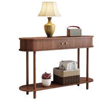 Table console moderne en panneaux de bois avec socle Table d'appoint de rangement pour entrée/couloir Table console de salon