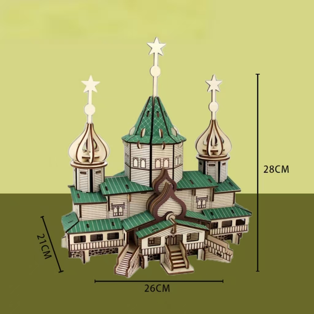 Wooden 3D Puzzle - Russian Holiday House