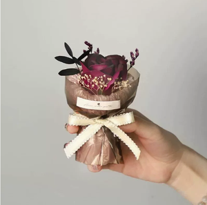 ช่อดอกไม้จิ๋วธีมดอกไม้ DAMAI กุหลาบ ทานตะวัน ดอกไม้ประดิษฐ์อบแห้ง สำหรับกล่องของขวัญ ตกแต่งงานวันเกิด - Product Image 6