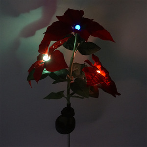 Fourniture transfrontalière solaire LED lumineuse lampe à fleurs artificielles arrangement saisonnier extérieur pour sol de cour de maison de noël - Product Image 3