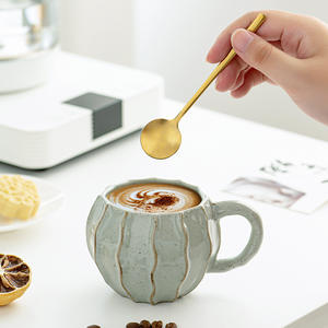 Tazas de Cerámica Irregulares Hechas a Mano Estilo Ins, Tazas de Café Retro Modernas, Tazas para Leche, Tazas para Yogur Hechas a Mano - Product Image 2