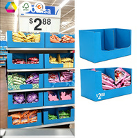 Kits d'affichage intégrés PDQ pour supermarchés, étagères promotionnelles en papier faciles à assembler, boîtes en carton empilables pour le stockage en vente au détail