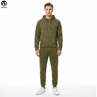 Vente en gros personnalisé 450GSM 100% coton français éponge sweat à capuche lourd pantalon de survêtement ensemble de survêtement hommes lavage à l'acide survêtements décontractés