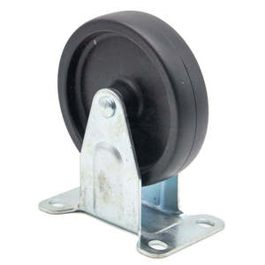Roulettes pivotantes robustes de 5 pouces, cadre en acier inoxydable, roue en PU nylon avec frein à pédale, glissement silencieux et fluide pour la logistique - Product Image 1