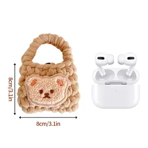 Bolsa de almacenamiento de auriculares Caddice tejido a mano Airpods Almacenamiento de auriculares bolsa de almacenamiento protectora auriculares lápiz labial accesorios para auriculares - Product Image 6