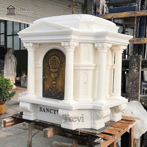 Table d'autel en marbre autoportante de style religieux catholique pour la maison et l'église - Product Image 2