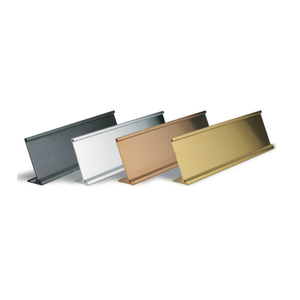 Porte-étiquette de nom individuel classique en aluminium noir 10" x 2" pour bureau - Product Image 2