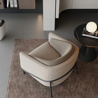Moderner Holz-Lobby-Sessel für Hotels, Café-Möbel, Lounge-Stuhl, Luxuriöses Einzelsofa, Elegantes Sofa für Zuhause, Büro und Schlafzimmer