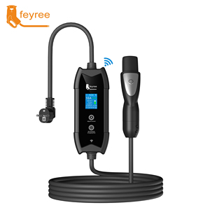 Cargador Portátil para Vehículos Eléctricos Feyree de 16A con Enchufe NACS, Corriente Ajustable con Control por Aplicación WIFI para Estaciones de Carga de Vehículos Eléctricos de la Marca Tesla - Product Image 1