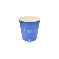 Gobelet en papier jetable personnalisé de 8oz à double paroi avec couvercle et logo imprimé pour café chaud, thé au lait