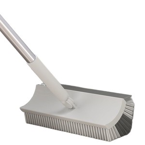 Double Strip Bathroom Floor <b>Brush</b> Nylon Long Handle For Tile Grout Cleaning - Product Image 2