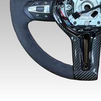Volant de voiture en cuir M Sport compatible avec BMW Série F F10 F30 F31 F32 F20 E92 X6 E71 X5 E70 M3 M4 F15 F36 M5 M6 F15 F16