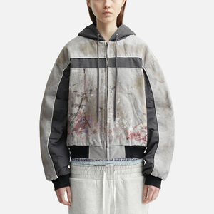 เสื้อผ้าลำลองมีฮู้ดสไตล์สตรีทย้อนยุคสำหรับผู้หญิงปรับแต่งได้เสื้อผ้าฤดูใบไม้ร่วงพิมพ์ลายทันสมัยและดีไซน์ทุกข์ - Product Image 1