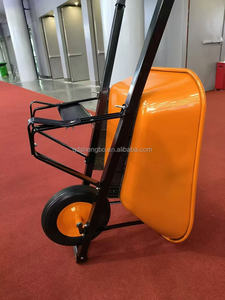 6 Cu. Ft. Brouette Jackson Jackson sans couture en bois dur de calibre lourd avec brouette de roue sans pneu plat Usa - Product Image 5