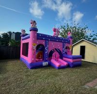 Château gonflable princesse avec toboggan, combo château gonflable princesse pour enfants