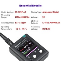 Medidor de Frecuencia Portátil Surecom SF-401 Plus, Contador de 100Mhz-3000Mhz, Pantalla Digital, Decodificador CTCSS/DCS, Radio Bidireccional