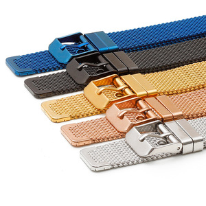 Cinturino in maglia milanese di super qualità in acciaio inossidabile con fibbia ad ardiglione per orologi <span class=keywords><strong>DW</strong></span> da uomo e da <span class=keywords><strong>donna</strong></span>, 10-22mm - Product Image 4