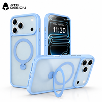 Coque de téléphone magnétique mate personnalisée ATB pour iPhone 18 17 Pro Max, hybride TPU PC antichoc, protection personnalisée avec support