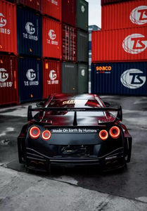 Kit de carrocería ancha para Nissan <span class=keywords><strong>GTR</strong></span> R35 Upgrade LB V3 estilo parachoques delantero falda lateral capó del motor alerón del parachoques trasero - Product Image 3