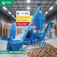 Nouvelle ligne de production de granulés d'aliments durables avec acier inoxydable et acier au carbone, haute capacité 600-1000 kg/h, garantie 1 an