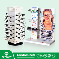 Étagère de présentation au sol en carton ondulé pour lunettes de soleil, nouveau présentoir de vente au détail pour lunettes de soleil