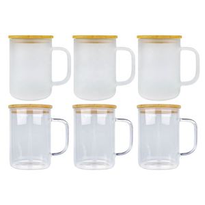 Tazas de Vidrio Borosilicato Transparente de 11oz y 17oz, para Sublimación, con Asa, para Té o Café - Product Image 1