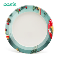 Assiettes jetables en papier kraft de 10 pouces Oasis entièrement personnalisées, compostables pour fêtes écologiques