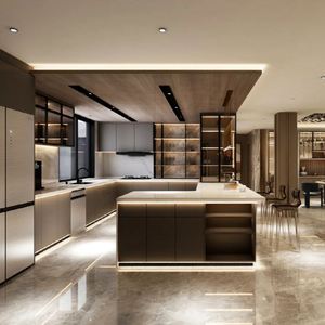 Armoires modulaires modernes, style européen, design de cuisine laqué, fabriqué en Chine - Product Image 1