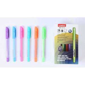 Sfuso penne a sfera a inchiostro morbido 07mm punta colori assortiti 2400 pezzi Per scatola di materiale PP - Product Image 1