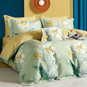 Wholesale Jacquard Cotton 200TC Plant Pattern Quilt <b>Bed</b> Linen Hotel Home Bedding Set From China Fast Ship to EU - Product Image 3