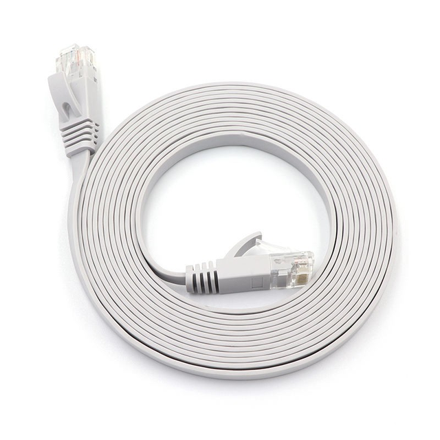 DENIXI Wholesale Price Flat Cable High Performance BC CAT7 Patch Cord SSTP Cat 7 Flat Network Cable for Networking Devices Use