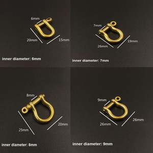 Đồng Thau Rắn Carabiner <span class=keywords><strong>D</strong></span> Bow Còng Fob Key Ring Keychain Móc Vít Nối Doanh Khóa 6 Kích Cỡ - Product Image 2