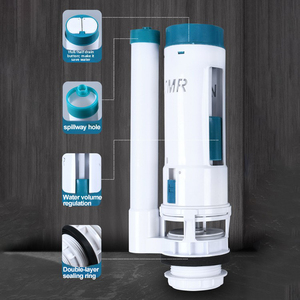 Accesorios completos de plástico de doble descarga, ahorro de agua ecológico para tanque, accesorios de baño para hoteles, cocinas, válvulas de descarga para - Product Image 4