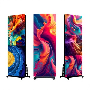 Reproductor de Publicidad Inteligente Portátil y Ligero, Pantalla LED Plegable con Marco para Póster, Montaje en Pared o Independiente para Interiores - Product Image 1