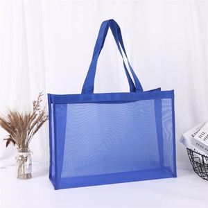 Promotion Custom Logo <b>Large</b> Capacity Portable Nylon Mesh <b>Bag</b> Blank Shopping <b>Bag</b> with Printable Logo Letter Pattern Type - Product Image 4