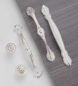 Hot Sale Solid Brass Northern European <strong>Ivory</strong> White Kitchen Cabinet Handles and <strong>Knobs</strong> <strong>Drawer</strong> Pulls - Product Image 2