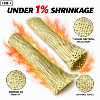 +NF+ Selubung Aramid Untuk Kabel Harness Isolasi Termal Tahan Api 400C Tahan Bahan Kimia Minyak Pelarut Selang Hidrolik Dirgantara