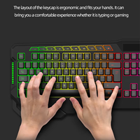 Clavier de jeu 114 touches Disposition espagnole russe arabe Clavier rétroéclairé RVB Étanche Clavier de jeu multifonction